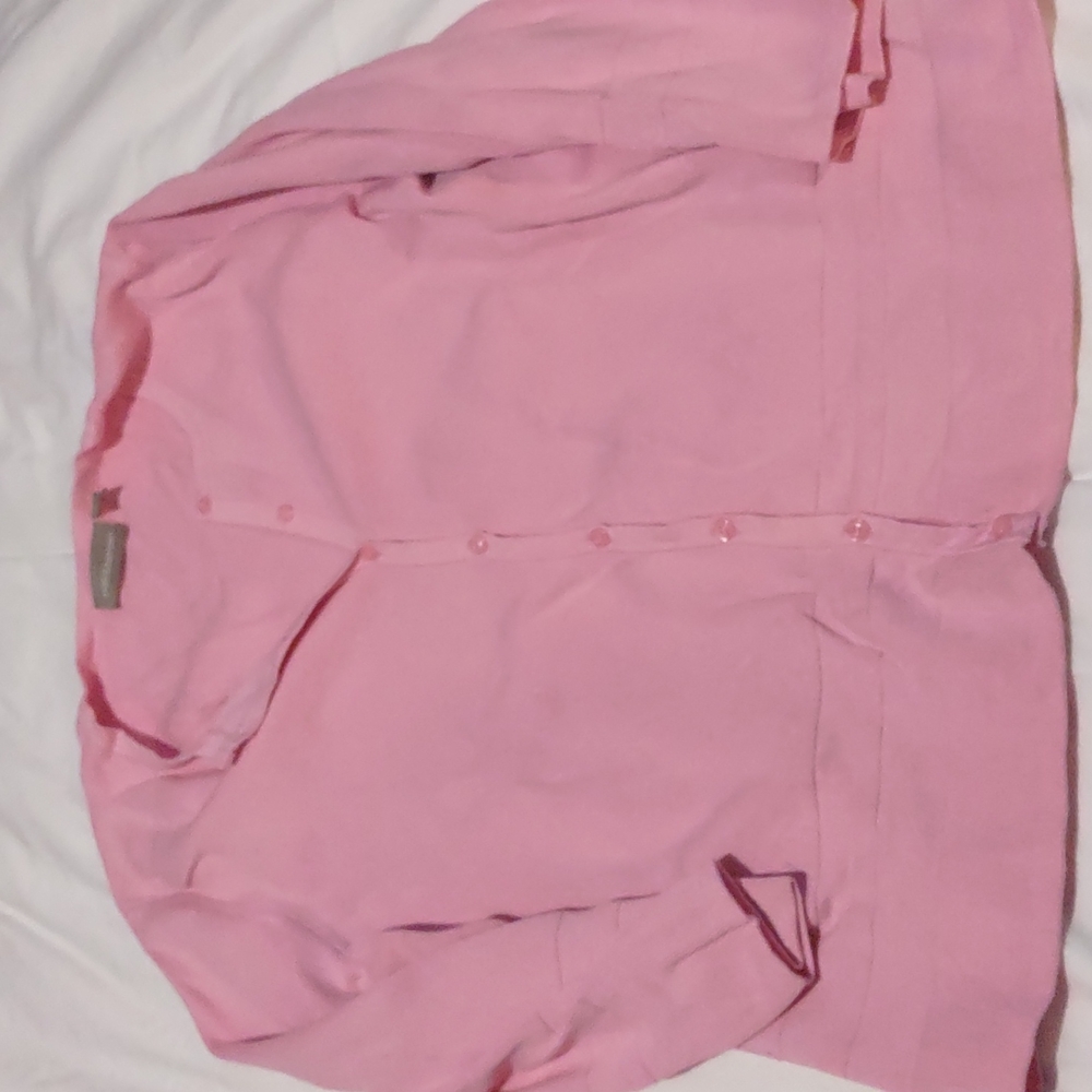 Craft and barrow large pink sweater 3/4 sleeve